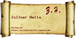 Zollner Hella névjegykártya